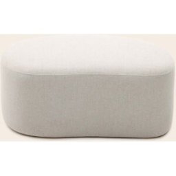 MADURA Pouf Julika Glory ivoire - 95x70xH40 cm