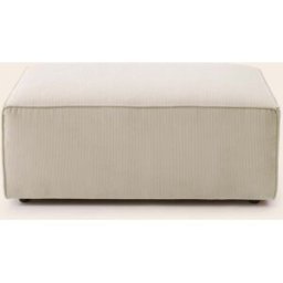 MADURA Pouf Dyonis Profilo côtelé Calcaire - ECRU 60x93xH37 cm