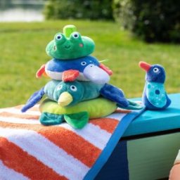 Moulin Roty Pyramide d'animaux empilables tissu La mare aux grenouilles