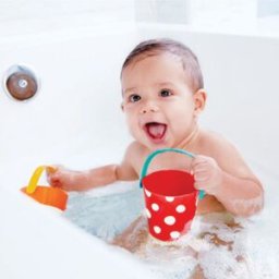 Hape Jouet de bain seaux colorés (3 pièces)