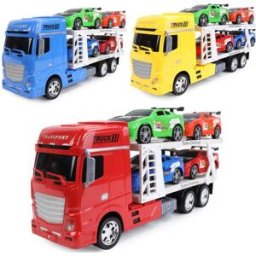 MGM Camion de transport + 4 voitures de sport