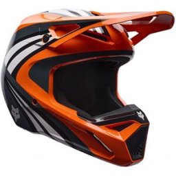 Casque Cross V1 Draft FOX orange/gris/blanc/noir