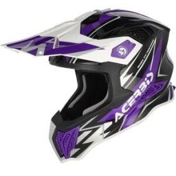 Casque Cross Airstrike-X ACERBIS noir/blanc/violet