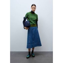 MONOPRIX Jupe midi en denim 38