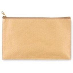 Trousse à stylo personnalisable en papier tissé polypropylène (PP) beige