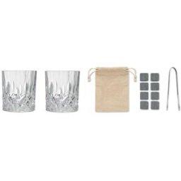Set de whisky personnalisé avec boîte en bambou INVERNESS Bois