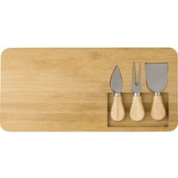 Set Personnalisé en Bambou à Fromage Regina brun