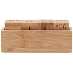 Calendrier personnalisable en bambou KARENDA Bois