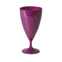 Verre vin POURPRE Paillete en PS 15 cl - Carton de 168 units