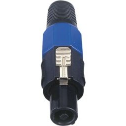 Connecteur DAP-Audio pour haut-parleur 4P - mâle, boîtier noir/bleu - Connecteurs Haut-parleurs