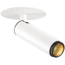 SLV GRIP! S, plafonnier encastré, PHASE, 3000 K, 29°, IP20, cylindrique, blanc / noir - Spot de plafond