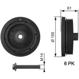 Tvd1021a Poulie Damper Gates