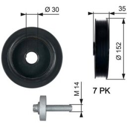 Tvd1127a Poulie Damper Gates