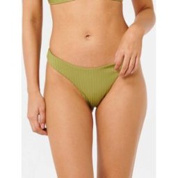 Rip Curl Bas de Maillot de bain taille haute brésilien Premium Surf Olive verte L Female