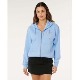 Rip Curl Sweat à capuche zippé Poolside Relaxed Bleu clair M Female