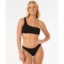 Rip Curl Haut de Maillot de bain Bandeau à une bretelle Custom Rib Noir S Female