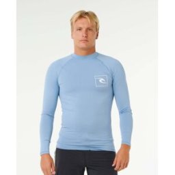 Rip Curl Streamline UPF Long Sleeve Rash Vest Denim délavé L Male