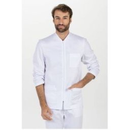 Dyneke Veste homme à manches longues zippée blanche 67% Polyester 33% Coton L