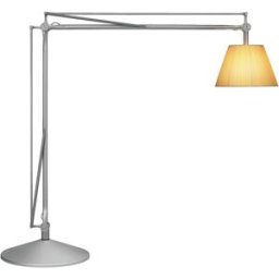 Flos - Lampadaire arc Superarchimoon - Gris - Tissu - Designer Philippe Starck