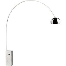 Flos - Lampadaire arc Arco - Métal - Marbre de Carrare - Designer Achille Castiglioni
