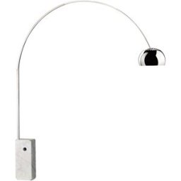 Flos - Lampadaire arc Arco - Métal - Marbre de Carrare - Designer Achille Castiglioni