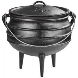 Dema Chaudron Marmite en fonte 12 litres à poser ou à suspendre Barbecue