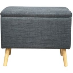 Pouf coffre BENCHY coloris gris