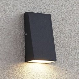 Applique mural extérieur LED Adarey Lucande, gris, Aluminium, Moderne, Applique Exterieur LED