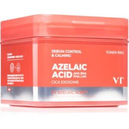 VT Cosmetics Azelaic Acid Sebum Control & Calming Toner Pad patchs tonifiants nutrition et hydratation 60 pcs