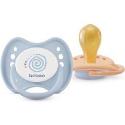 Baboo Soothers Round Latex with Case tétine Blue Haze 6-12 m 2 pcs