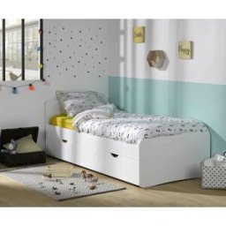 Ma Chambre d'Enfant Lit gigogne enfant Willow Blanc 90x190 cm