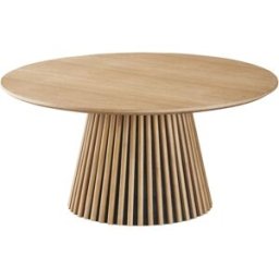Table basse ronde en bois piètement cannelé - 80 cm - Ada