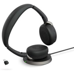Jabra GN Jabra Evolve2 65 Flex UC Stéréo USB-C + Socle Micro-casque professionnel ultra portable avec réduction de bruit active (ANC) inégalée.