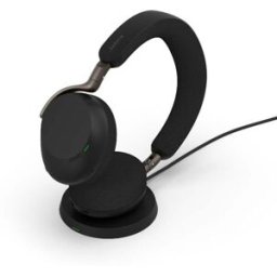 Jabra GN Jabra Evolve3 75 UC USB-C + Socle de charge Casque sans fil professionnel avec ANC adaptative, 6 microphones, dongle USB-C et base de recharge, idéal