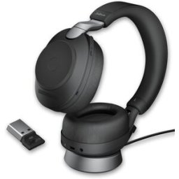 Jabra GN Jabra - Evolve2 85 UC Stéréo Noir USB-A avec base Casque sans fil UC haut de gamme pour PC et téléphone portable avec connexion dongle USB-A et base
