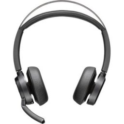 Poly Voyager Focus 2 USB-C-C + adaptateur USB-C/A Casque Bluetooth compatible USB-A / USB-C et 3 niveaux d'ANC hybride pour éliminer les distractions