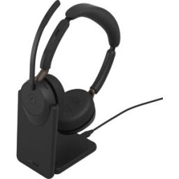 Jabra GN Jabra Evolve3 65 Duo USB-A MS + Socle Casque Bluetooth certifié Microsoft Teams avec réduction active du bruit (ANC) adaptative, technologie