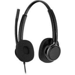 HP Poly Mission 425 USB-C Duo Classic Casque stéréo USB-C avec réduction du bruit par IA, audio super large bande, coussinets en mousse et rembourrage