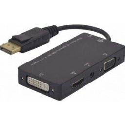 Onedirect Convertisseur Display Port vers HDMI, VGA ou DVI Adaptateur Display Port compact idéal pour les déplacements