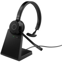 Jabra GN Jabra Evolve 65 TE mono MS + Socle de charge Micro-casque Bluetooth avec dongle USB-A et socle de charge, parfait pour les appels quotidiens et