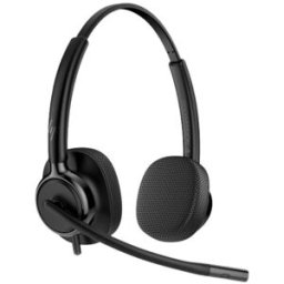 HP Poly Mission 425 USB-A Duo Casque stéréo USB avec connexion USB-C et adaptateur USB-A, microphone à réduction de bruit et audio super large bande