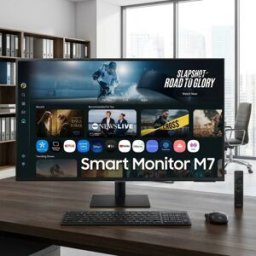 Samsung Smart Monitor M7 M70F 32" 4K UHD USB-C Écran 4K UHD de 32 pouces doté de fonctionnalités Smart TV, d'une connectivité USB-C de 65 W et d'un