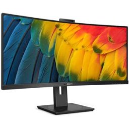 Philips 34B1U5600CH Moniteur incurvé WQHD USB-C Moniteur incurvé UltraWide WQHD de 34'' avec station d’accueil USB-C, webcam 5 MP et KVM intégré pour