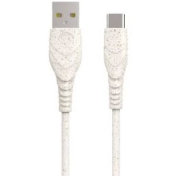 Onedirect Câble USB-A vers USB-C 1 m Blanc Câble de charge et de synchronisation USB-A vers USB-C de 1 mètre, conçu pour connecter et alimenter efficacement vos