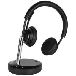 Cleyver DECT2 USB Duo Casque sans fil deux écouteurs pour téléphone fixe et PC