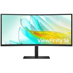 Samsung ViewFinity S65UC Moniteur 34'' Moniteur incurvé ultra-large WQHD de 34 pouces avec USB-C, LAN intégré et commutateur KVM, idéal pour les