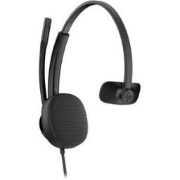 HP Poly Mission 415 USBC-A Mono Casque USB mono avec connexion USB-C et adaptateur USB-A, microphone à réduction de bruit et audio super large bande