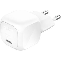 Belkin chargeur secteur USB-C compact (20W) Bloc secteur USB-C avec puissance de 20W, idéal pour recharger rapidement vos appareils mobiles.