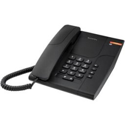 Alcatel Temporis 180 Noir Occasion Téléphone filaire analogique d'occasion avec écran LCD, fonction mains libres et répertoire intégré, idéal pour les