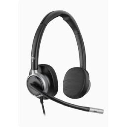 HP Poly Mission 625 USB-C Duo Casque stéréo USB-C (adaptateur USB-A inclus) avec 2 microphones à réduction du bruit par IA, audio super large bande et